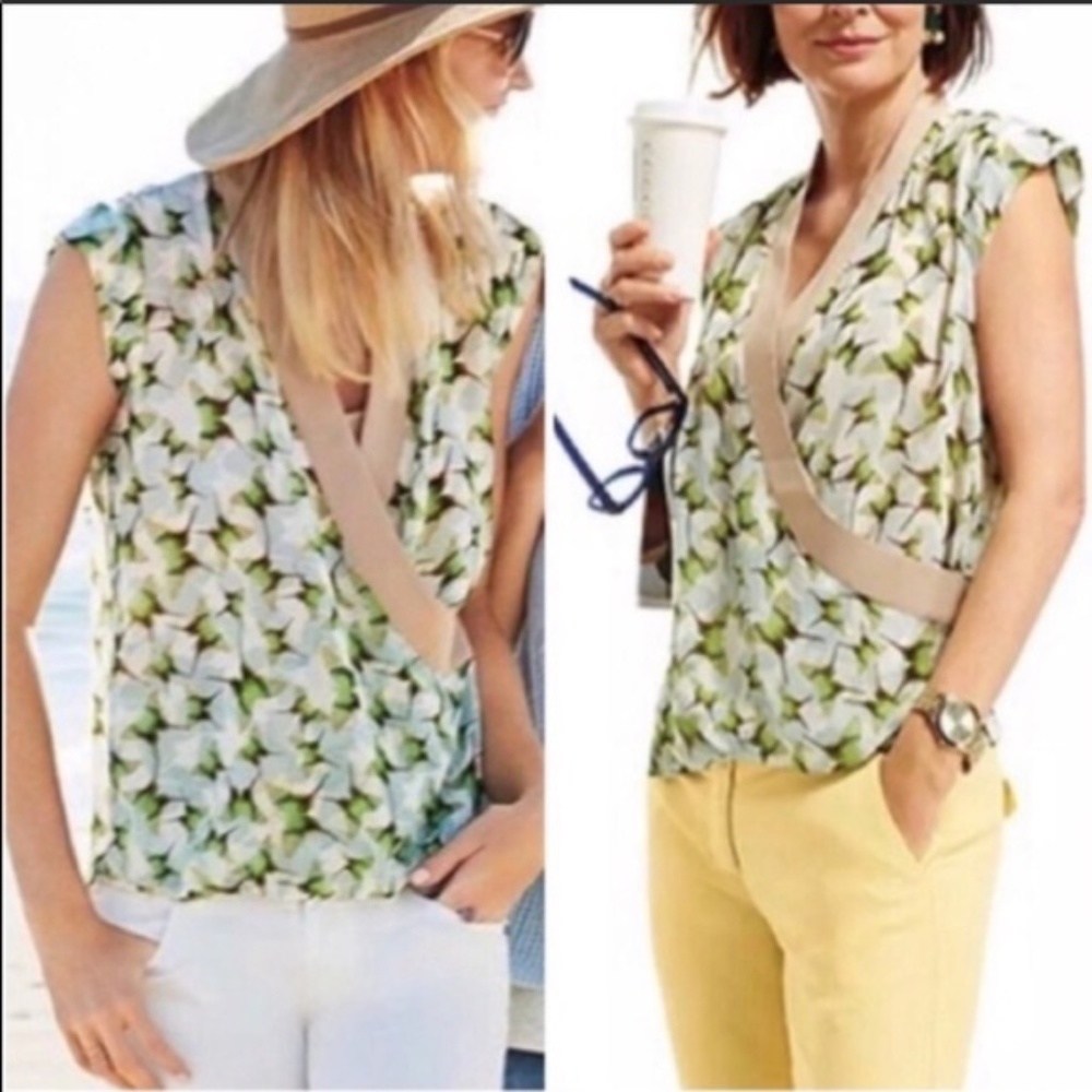 Cabi Butterfly Wrap Top - size medium